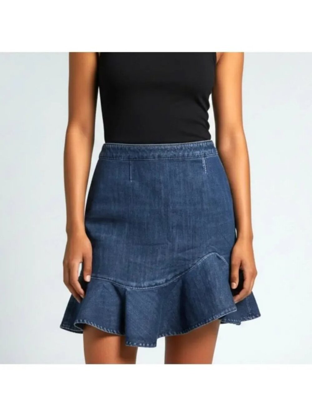 NWT Anthropologie Leifsdottir Lana Denim Skirt in Blue.  SZ 4